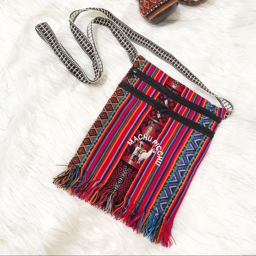 Crossbody Bag Andean Peruvian Style Multicolor 12" tall‎ - Picture 5 of 7